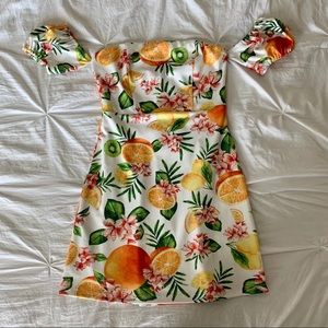 SOLD Fruit print mini dress!